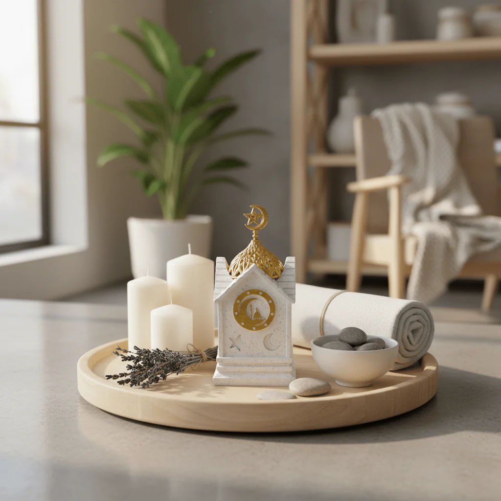 AKDC Compact White Ceramic Incense Burner with Golden Lid – Perfect for Small Spaces and Home Decor – 12 × 8 cm - Image 2
