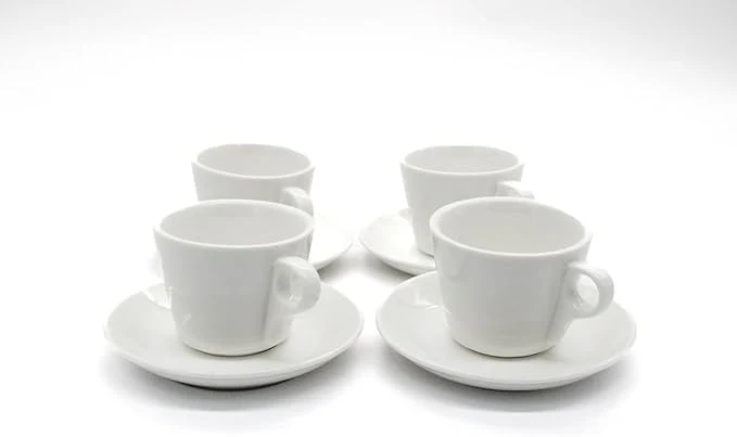 AKDC Cup and Saucer Set  (4 Pieces) - Compact and Elegant - set of 4