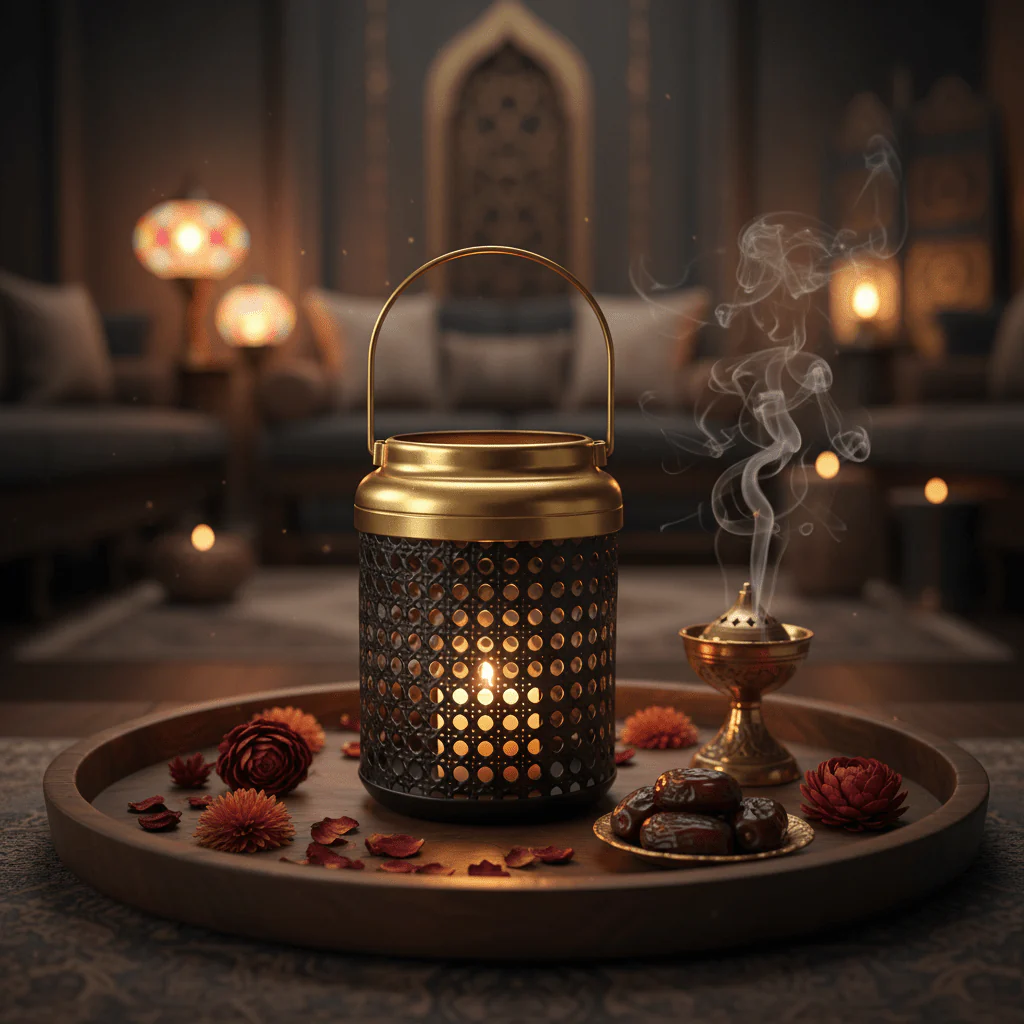AKDC Decorative Black & Gold Metal Candle Holder Lantern with Handle for Home Décor, Festive Lighting & Table Centerpieces – 15×10 cm - Image 2
