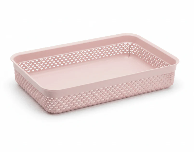 AKDC Rectangular Deep Plastic Tray – 34×26×6cm (Assorted Colors)