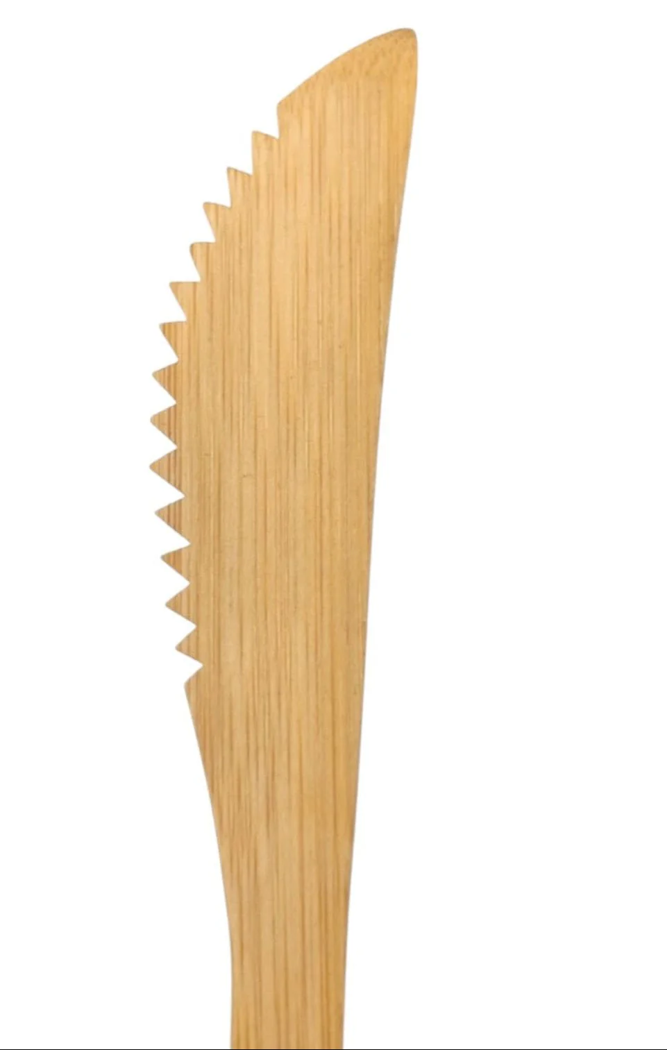 AKDC Disposable Knife Wooden Dining Flatware Ideal for Kids Birthday, Wedding & Party-Set Of 6Pcs-19cmX2.5cm - Image 3