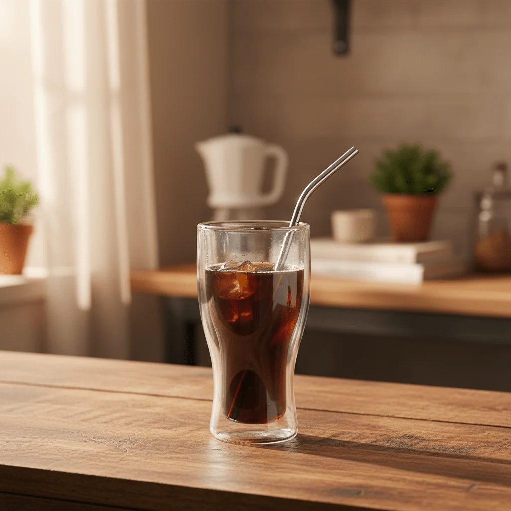 AKDC Double Wall Insulated Glass Tumbler – 370 ml Heat Resistant Transparent Glass for Hot & Cold Drinks - Image 2