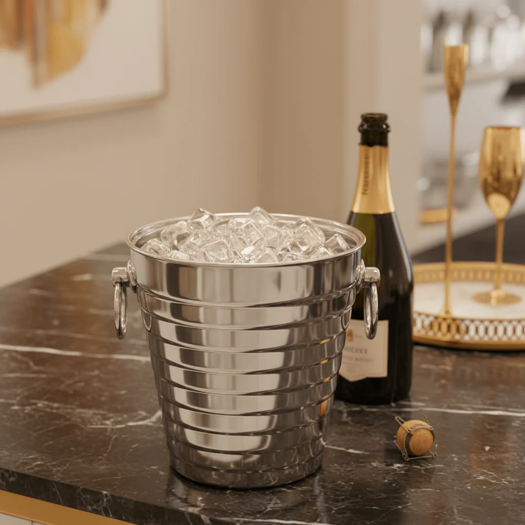AKDC Double Wall Stainless Steel Ice Bucket – 2L - Image 3