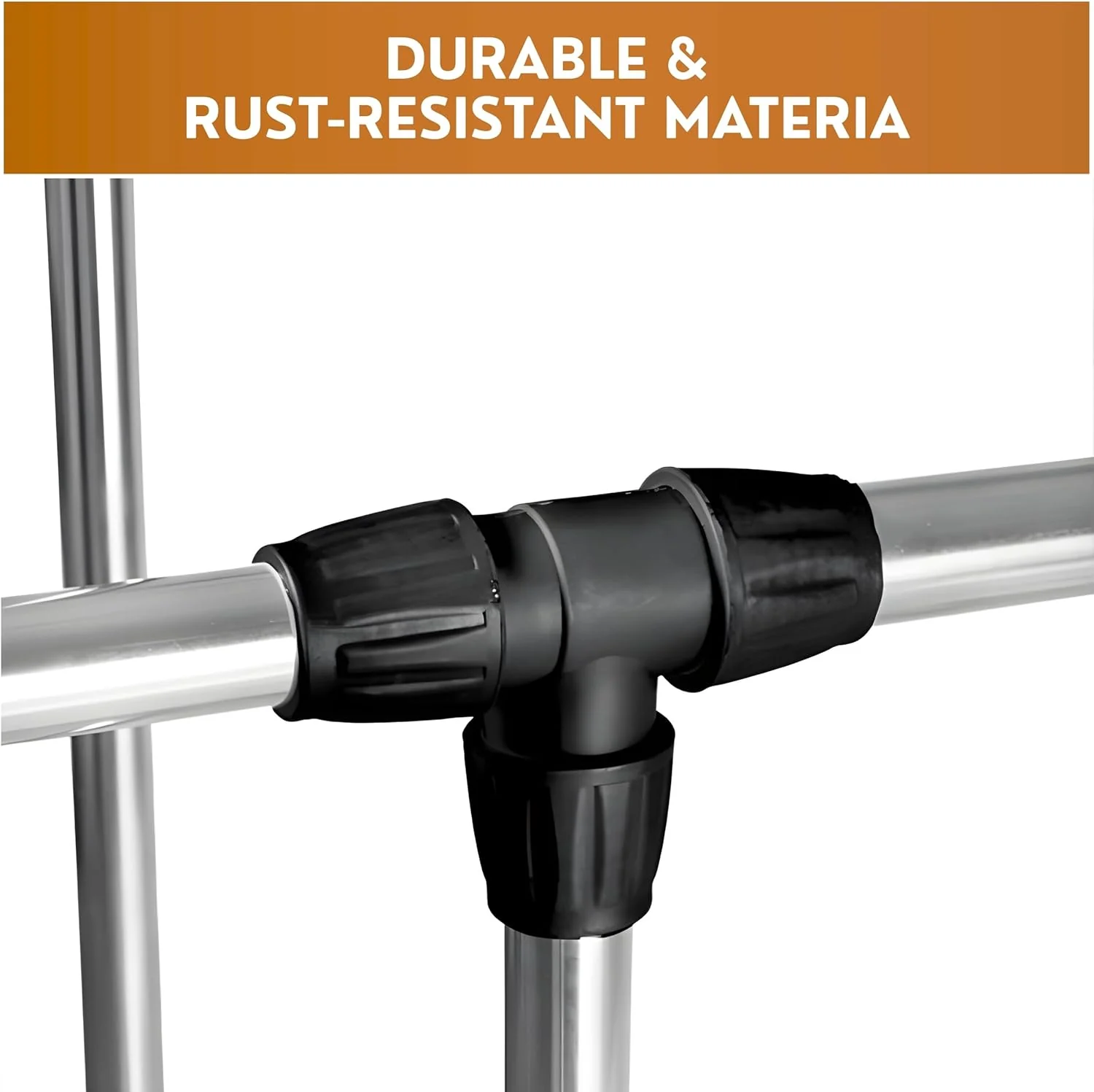 AKDC Double Pole Cloth Rack | Stainless Steel | 750L × 430W × 1000–1600H mm - Image 5