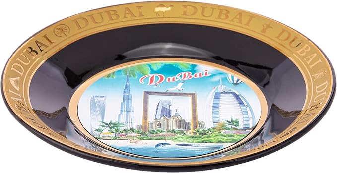 AKDC Dubai Souvenir Plate 11Cm X 11Cm X 1Cm Multi-Colour - Image 3