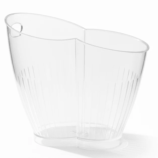 AKDC Elegant Clear Acrylic Champagne Chiller Bucket for Wine, Champagne and Beverage Cooling – Modern Party Serving Essential 28 × 30 cm