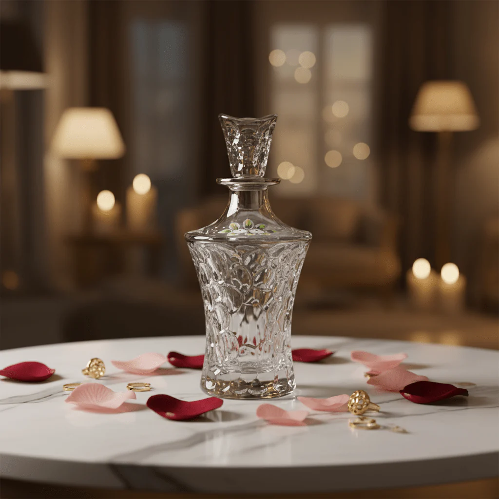 AKDC elegant glass perfume bottle 200ml luxury refillable fragrance container premium gift item - Image 2