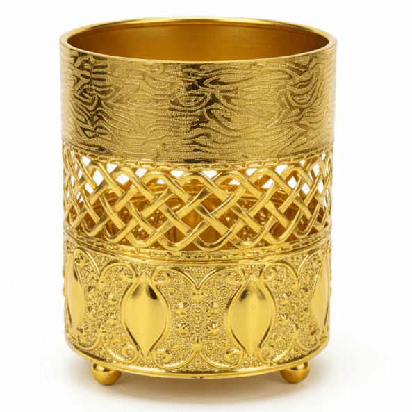 AKDC Elegant Gold Cutlery Holder with Premium Finish for Stylish Storage – 10 cm