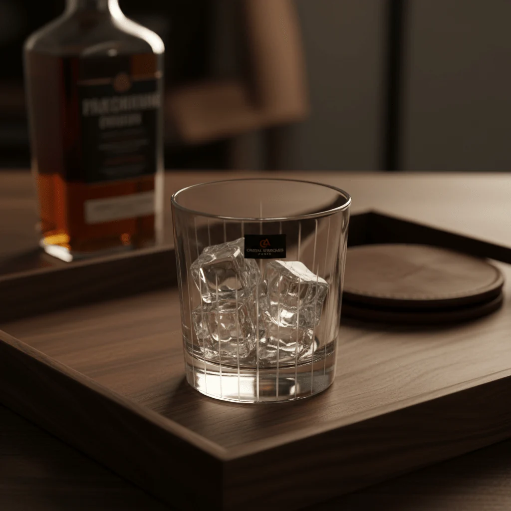AKDC Elegant Large Glass Tumbler Premium Finish for Water Juice and Soft Drinks 350ml - Image 2