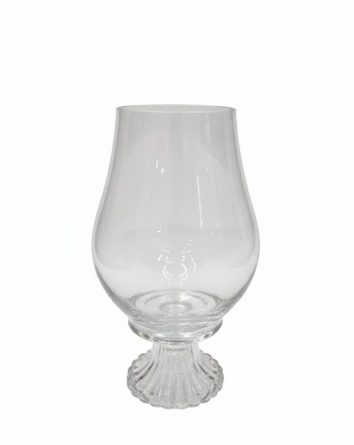 AKDC Elegant Transparent Glass Vase – 28 cm Classic Home & Office Decoration
