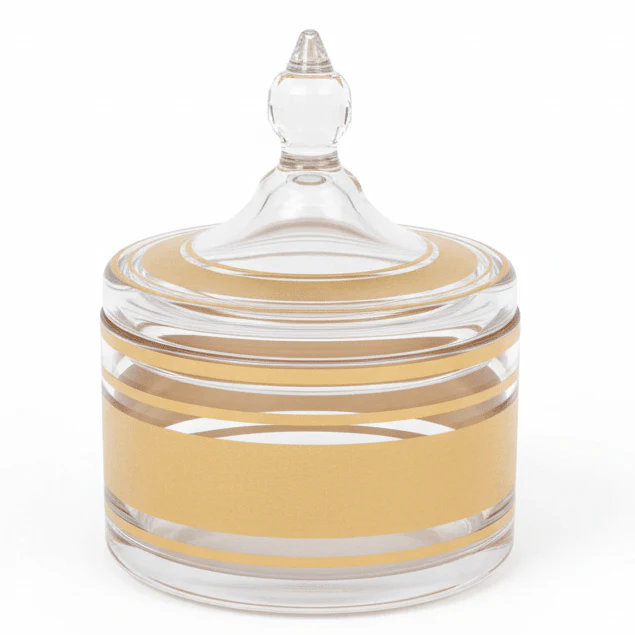AKDC Everyday Glass Sugar Pot with Lid Simple and Functional Kitchen Storage Solution 10 x 10 cm