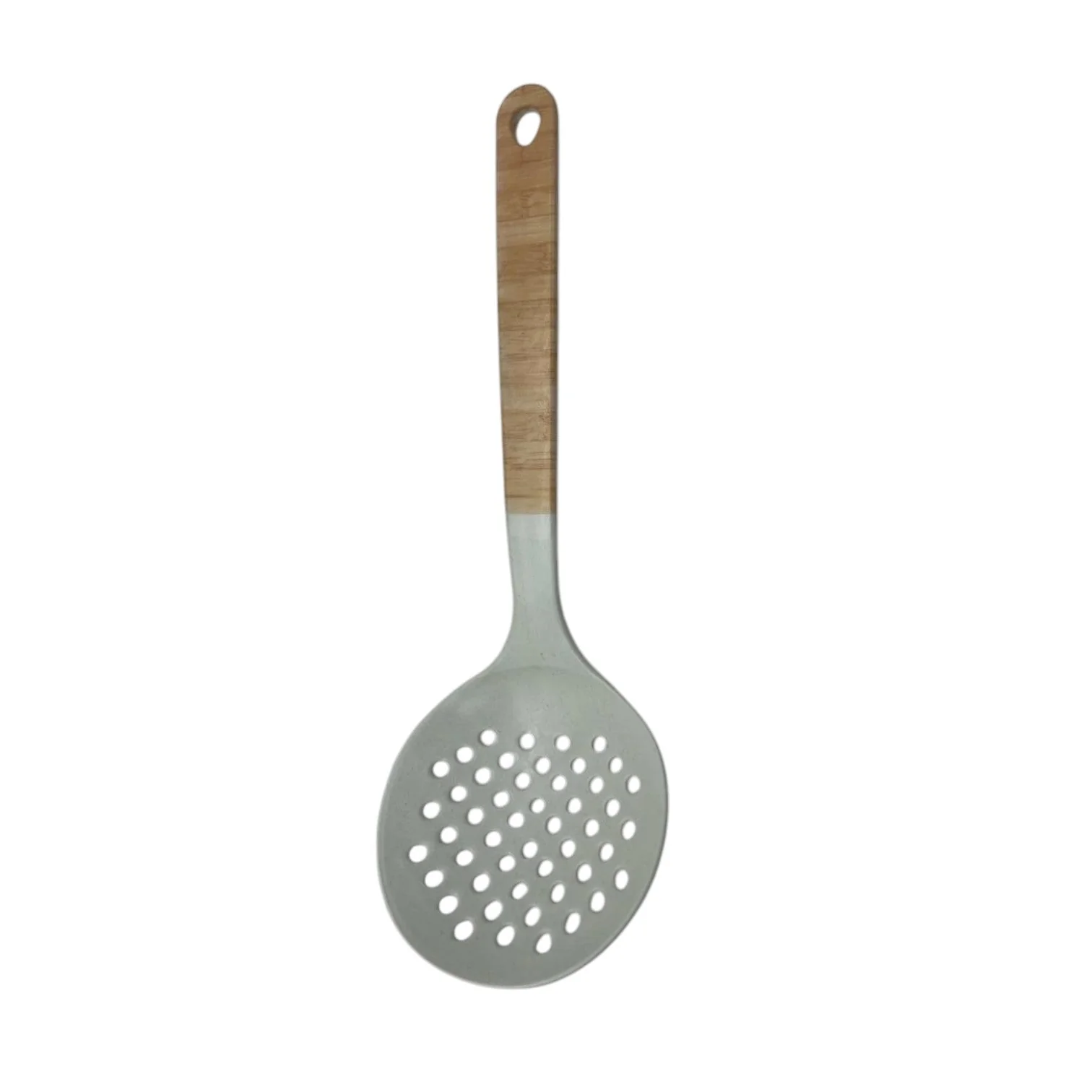 AKDC Fibre Ladle Turner Skimmer-32cmX10cm-White&Wooden