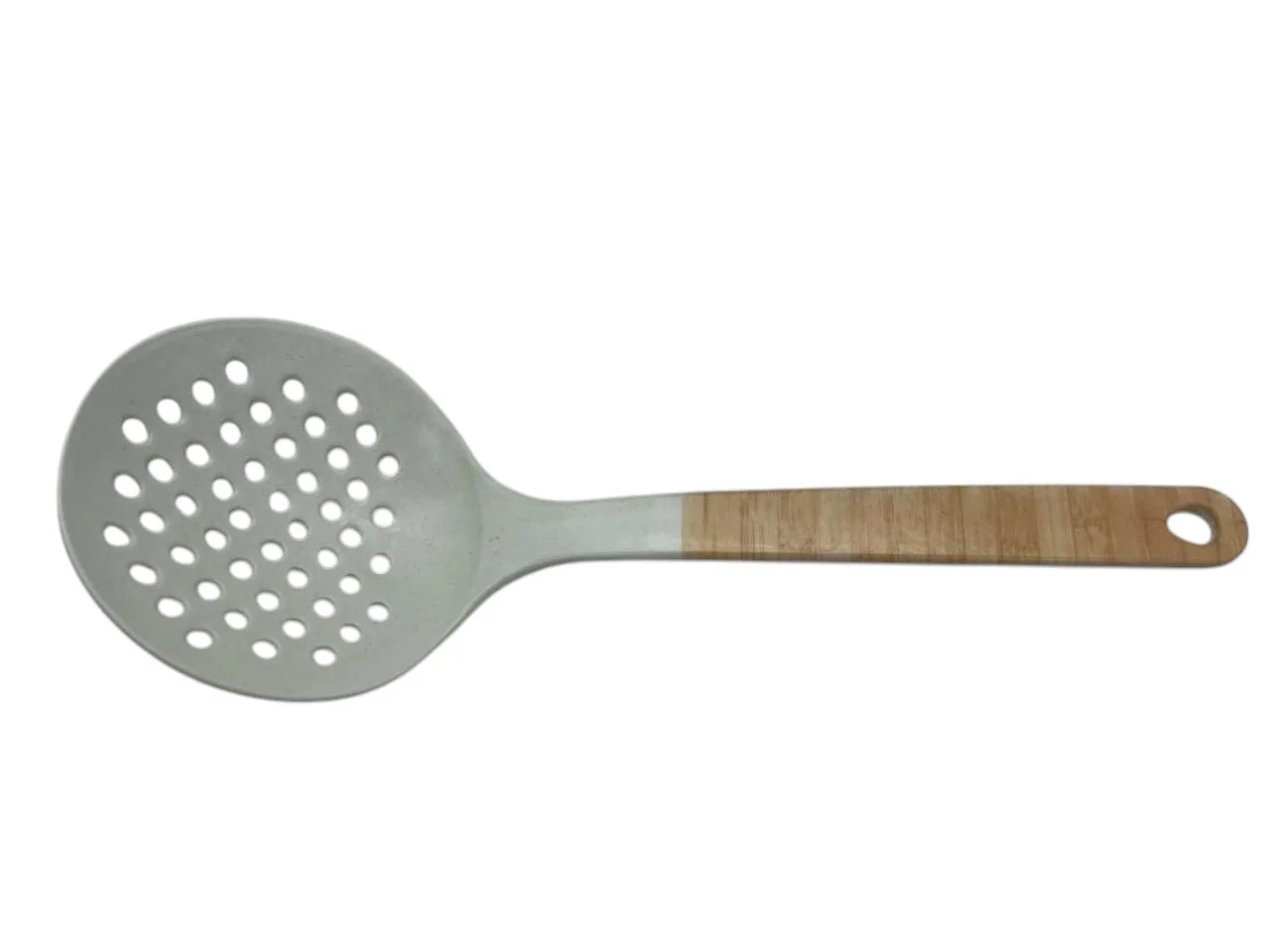 AKDC Fibre Ladle Turner Skimmer-32cmX10cm-White&Wooden - Image 3
