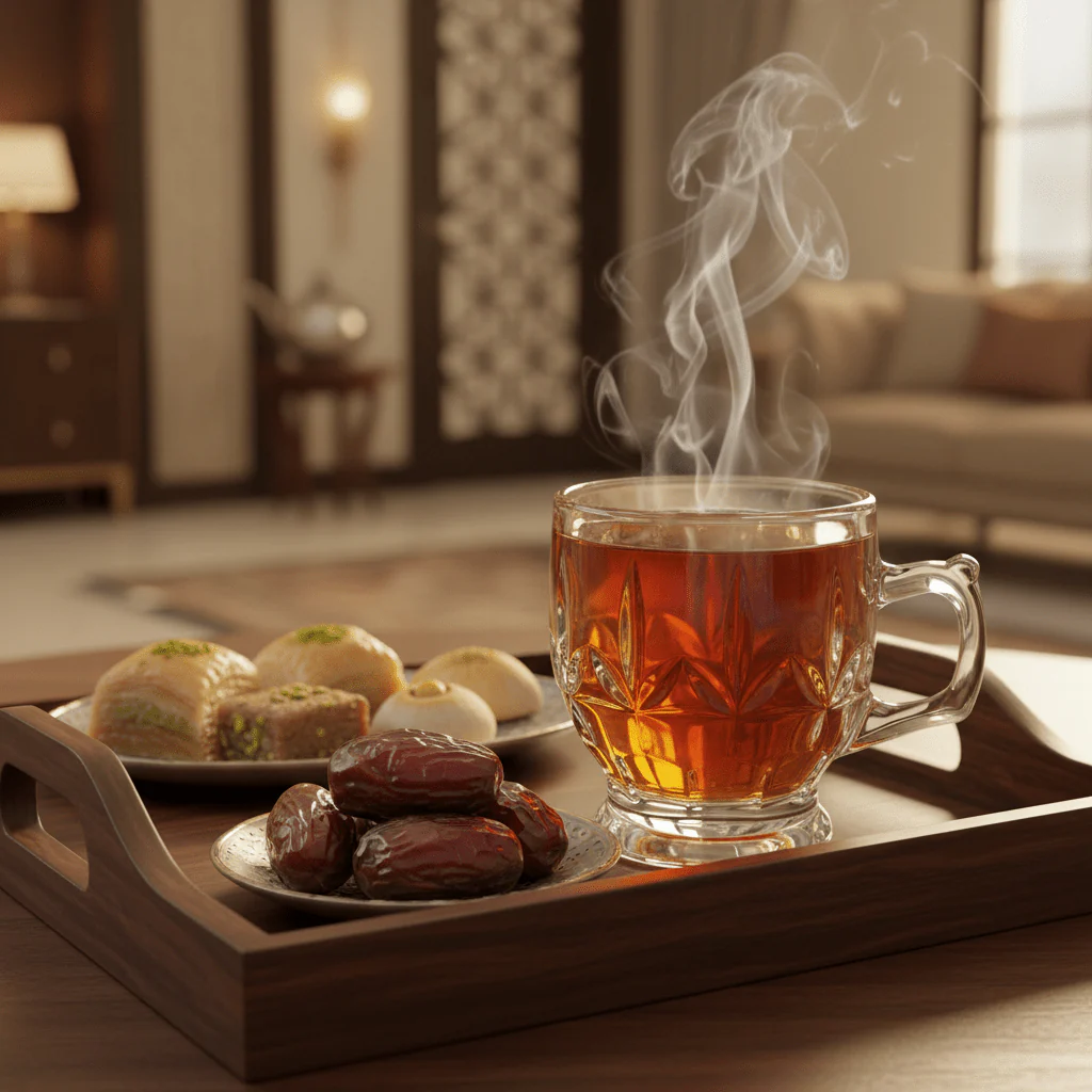 AKDC Footed Glass Tea Mug with Classic Handle, Elevated Base Design 150ml - Image 2