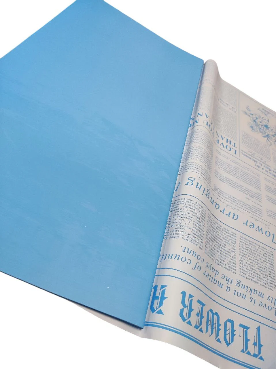 AKDC Gift Wrapping Plastic Cover, Floral Bouquet Cover, Flat Sheet, Gift Packaging Wrap, Bulk Packing Cover  for Event and Party Supplies DIY Gift 20 Sheets-57.5cmX58cm (Blue) - Image 4
