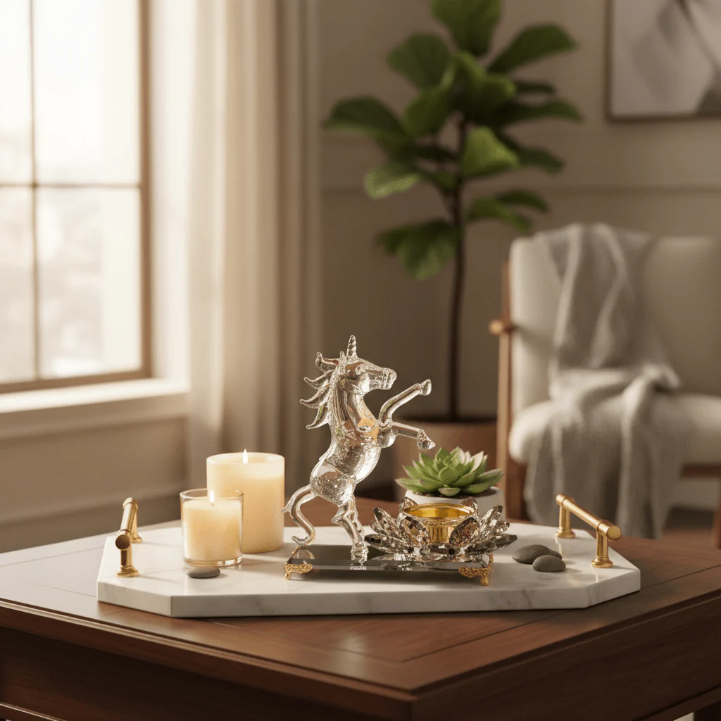 AKDC Glass Incense Burner with Horse Figure Design 16×13cm for Unique Home Décor, Aromatherapy, and Gift Use - Image 2