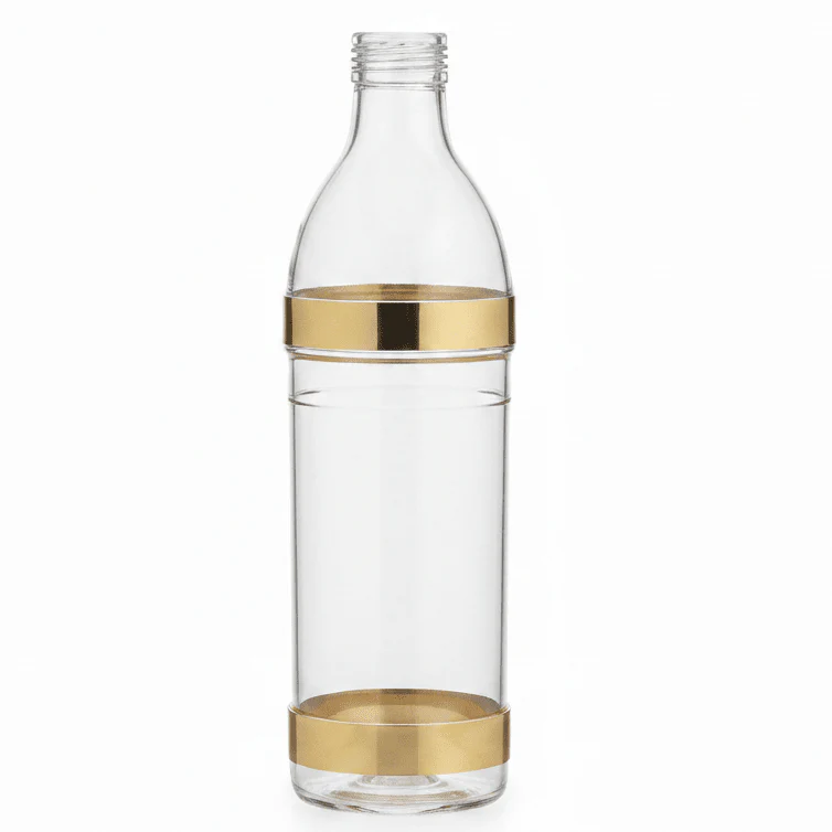 AKDC Gold Design Acrylic Water Bottle for Home, Office and Outdoor Use 1000 ml