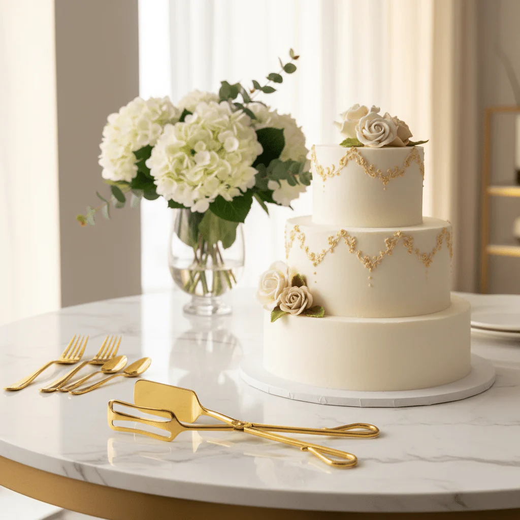AKDC Golden Cake Tong 25cm — The Art of the Perfect Slice - Image 2