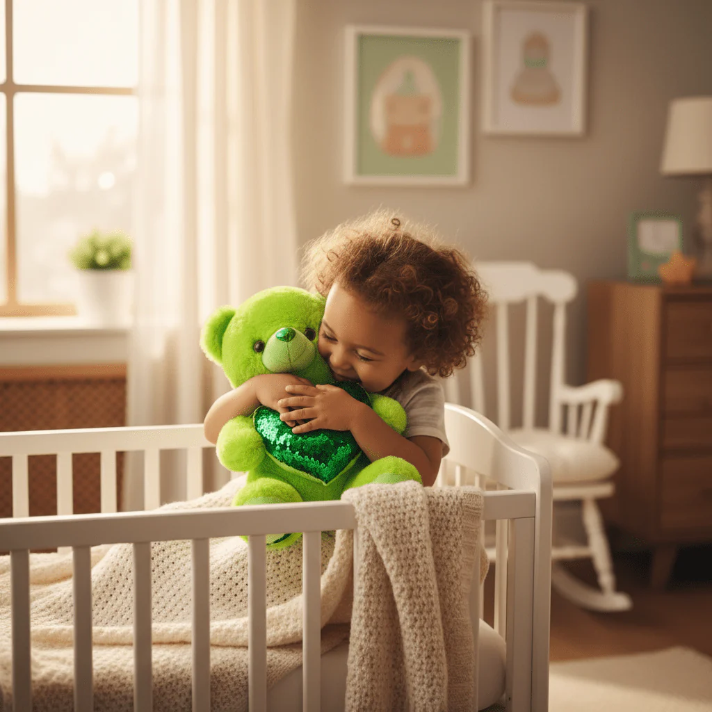 AKDC Green Color Teddy Bear Soft Plush Toy – 30 cm Stuffed Animal for Kids - Image 2