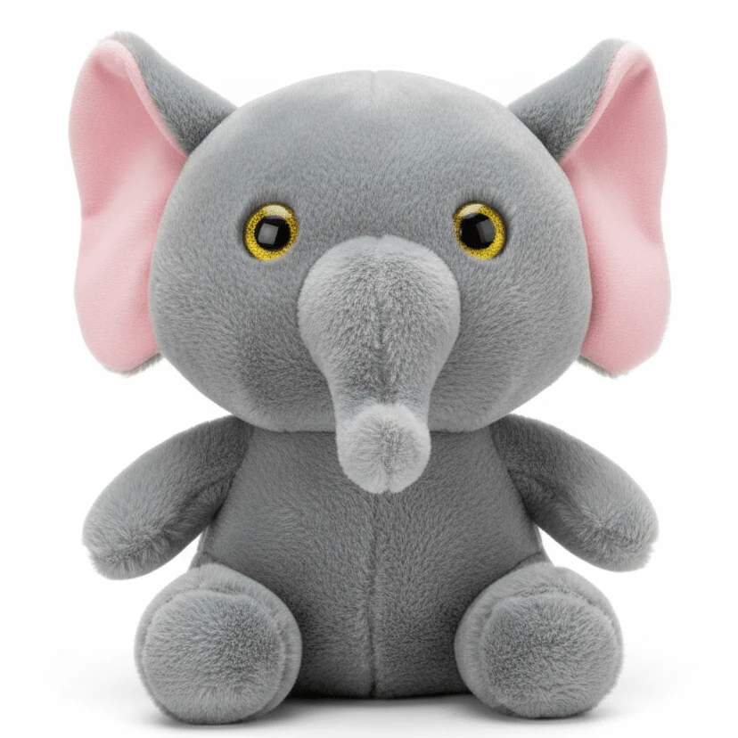 AKDC Grey Elephant Plush Toy 30cm Soft Stuffed Animal Safari Toy Gift for Kids Boys Girls