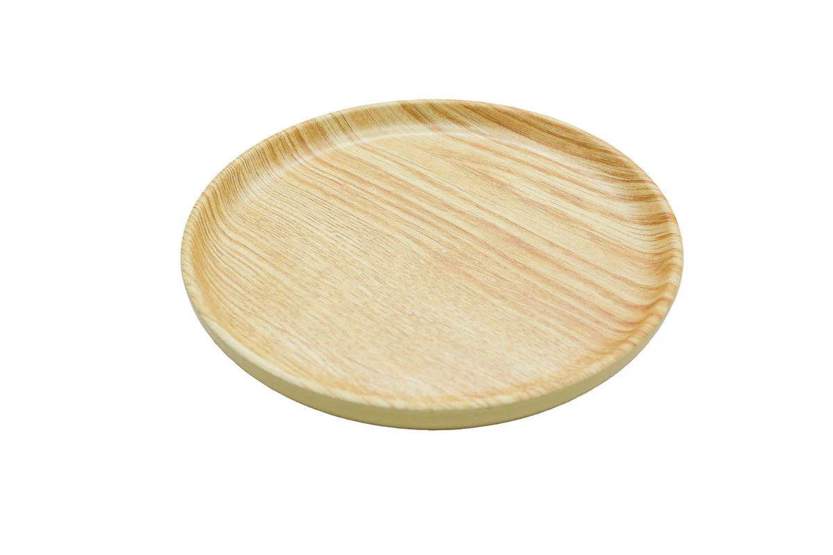 AKDC-Harm Melamine Round Plate 20.3cm Wood