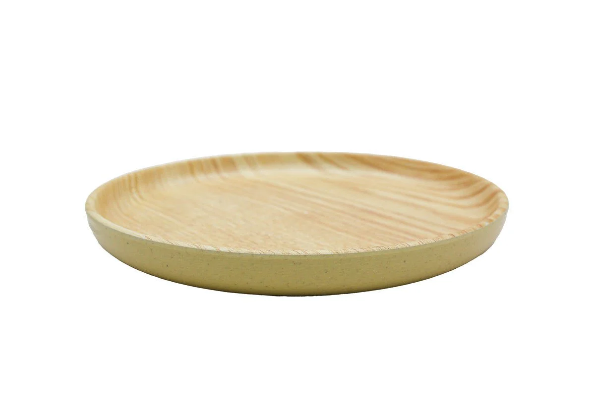 AKDC-Harm Melamine Round Plate 20.3cm Wood - Image 2
