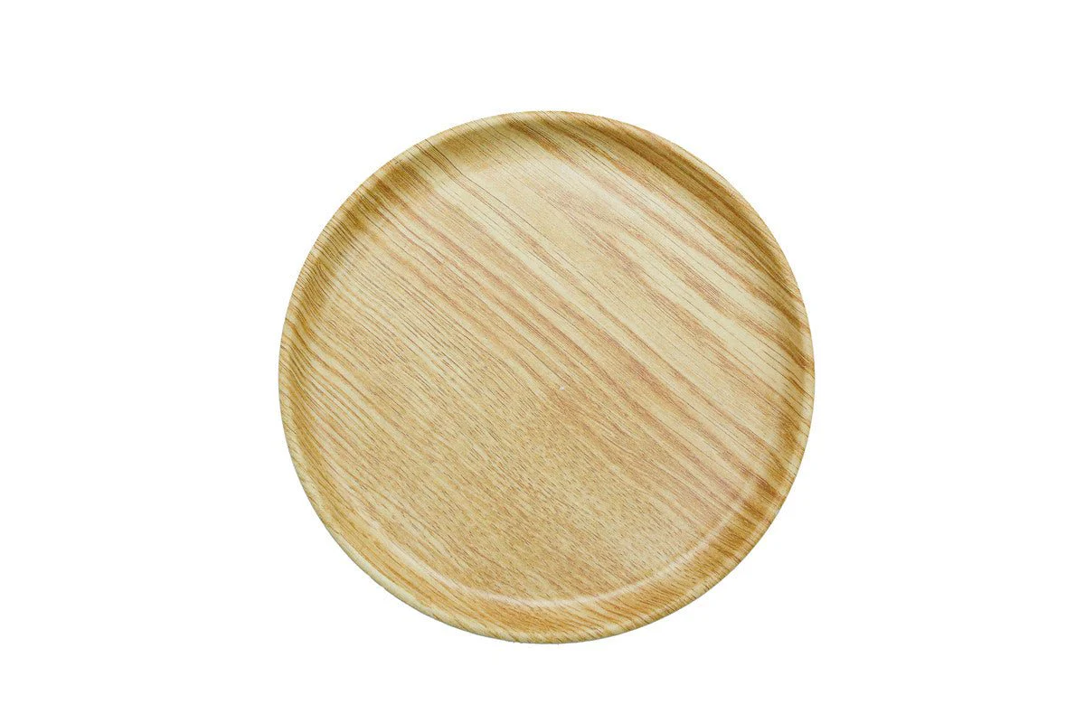AKDC-Harm Melamine Round Plate 20.3cm Wood - Image 3
