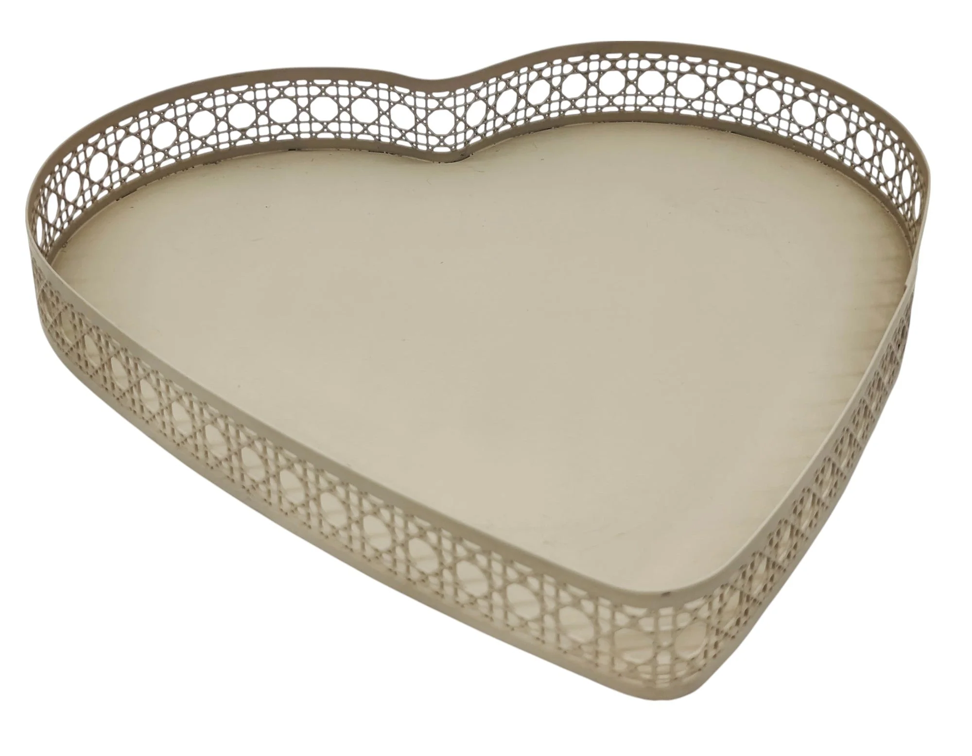 AKDC Heart Metal Candy Tray 25cm*5cm, Beige - Image 2