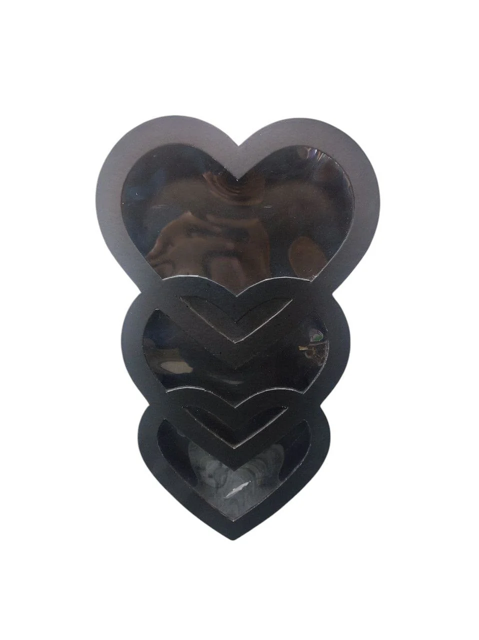 AKDC Heart Shape Tripple Gift Box Premium Packaging for Special Occasions Weddings Valentine's Day and Gifts Elegant Heart Shaped Box Set for Unique Presentations-46cmX28cmX9cm-Black - Image 3