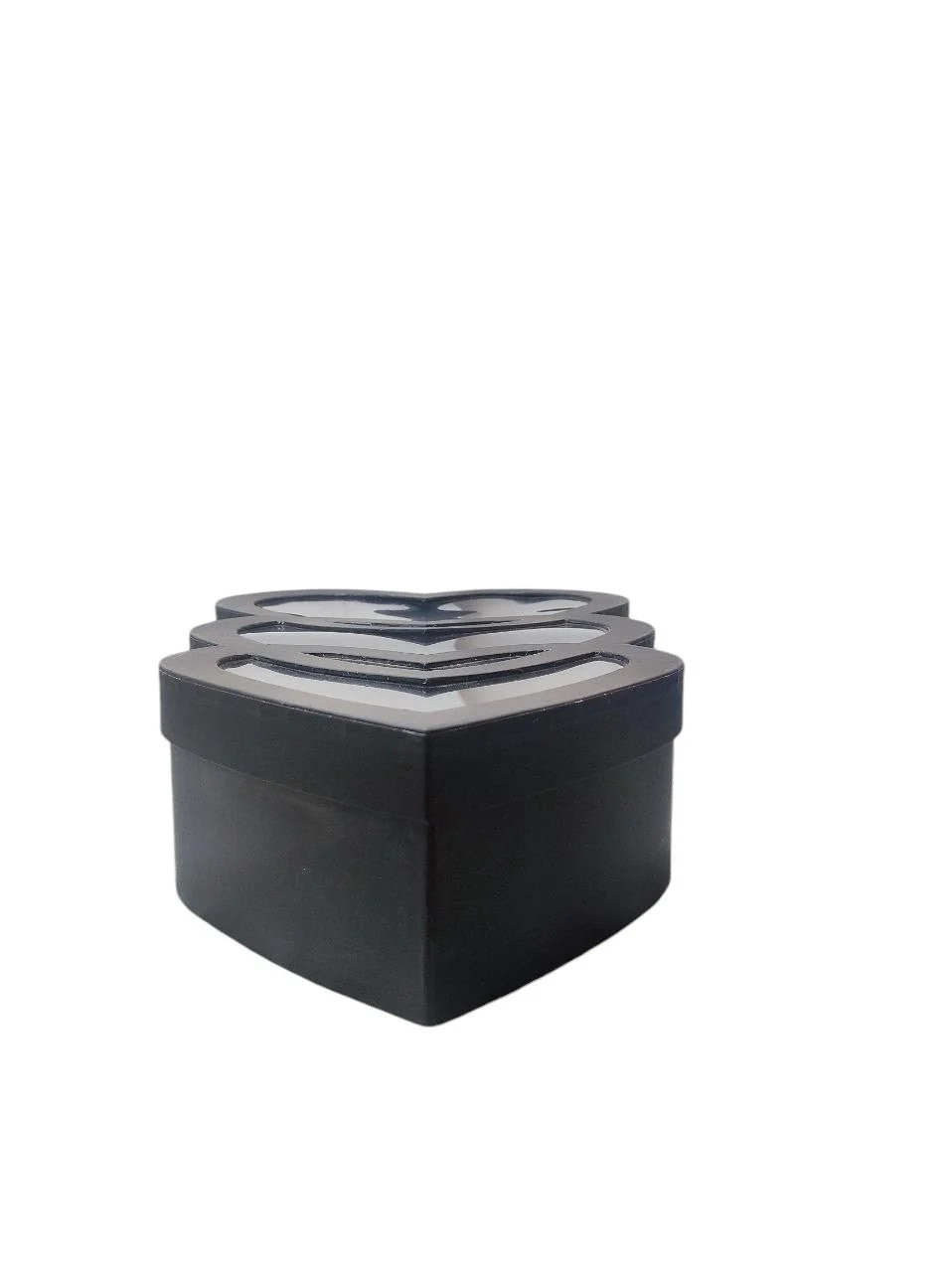 AKDC Heart Shape Tripple Gift Box Premium Packaging for Special Occasions Weddings Valentine's Day and Gifts Elegant Heart Shaped Box Set for Unique Presentations-46cmX28cmX9cm-Black - Image 4