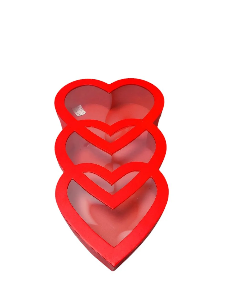 AKDC Heart Shape Tripple Gift Box Premium Packaging for Special Occasions Weddings Valentine's Day and Gifts Elegant Heart Shaped Box Set for Unique Presentations-46cmX28cmX9cm-Red