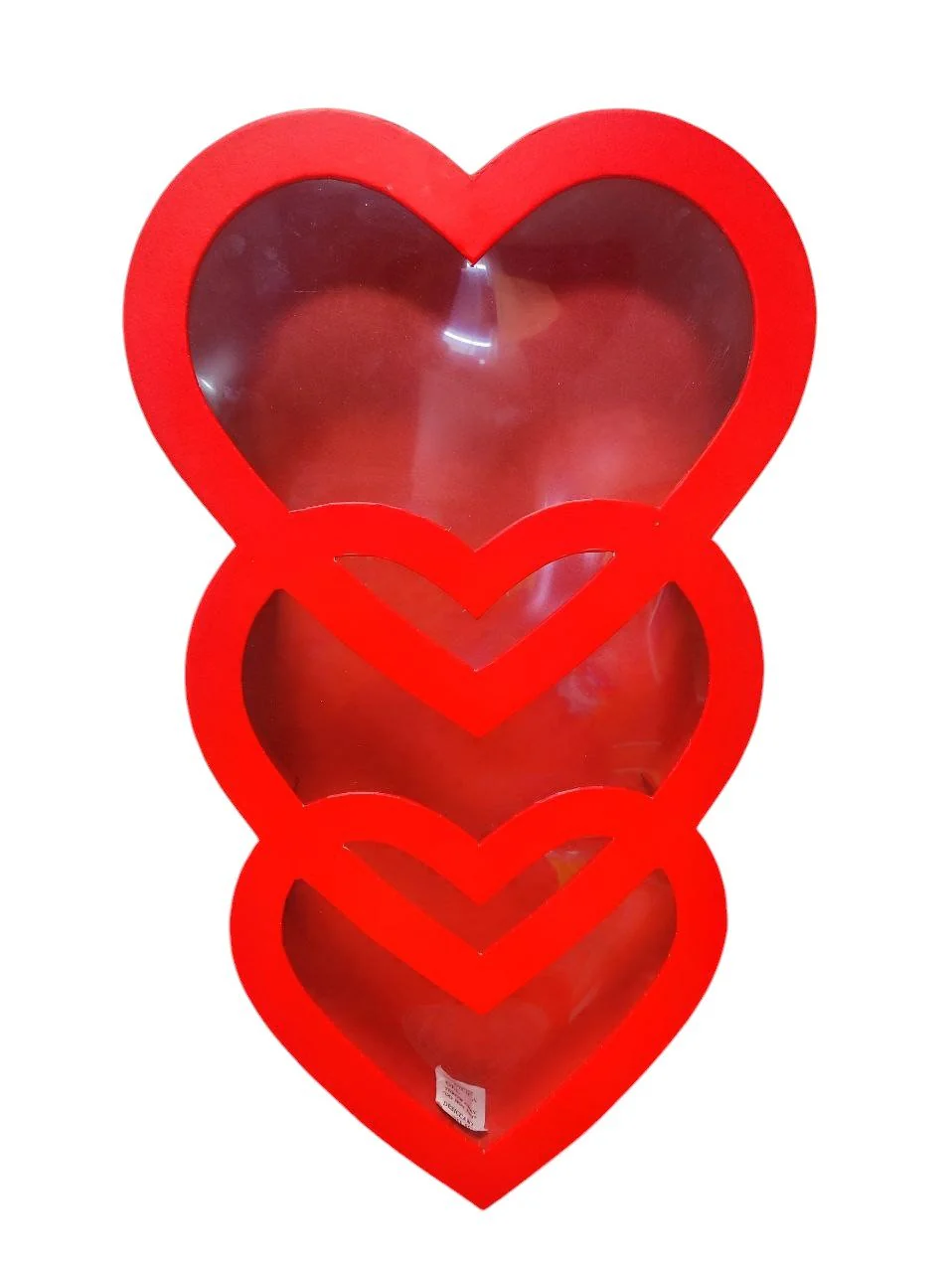 AKDC Heart Shape Tripple Gift Box Premium Packaging for Special Occasions Weddings Valentine's Day and Gifts Elegant Heart Shaped Box Set for Unique Presentations-46cmX28cmX9cm-Red - Image 2