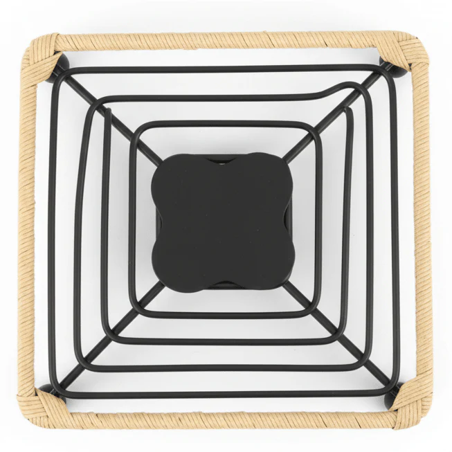 AKDC Heavy-Duty Square Black Metal Trivet for Hot Pots, Pans & Serving Dishes with Heat Protection – 15cm