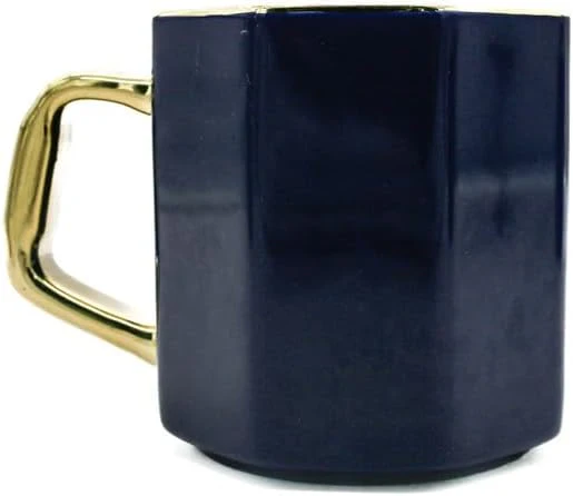 AKDC Km Ceramic Mug 380ml 18.8 X 20.8 X 29.7 Cm Navy Blue/Golden