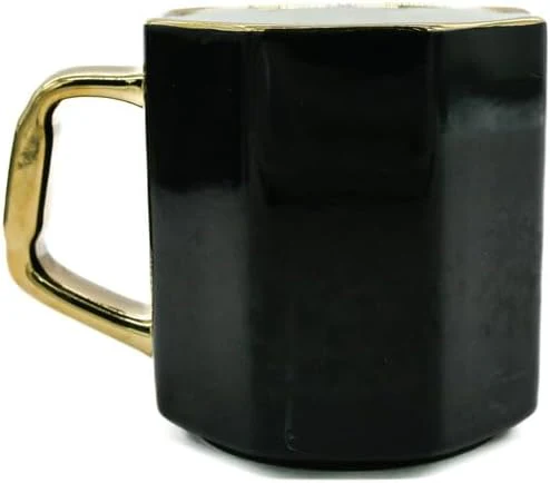 AKDC Km Ceramic Mug 380ml 18.8 X 20.8 X 29.7 Cm Black/Golden