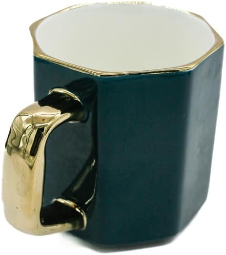 AKDC Km Ceramic Mug 380ml 18.8 X 20.8 X 29.7 Cm Green/Golden - Image 2