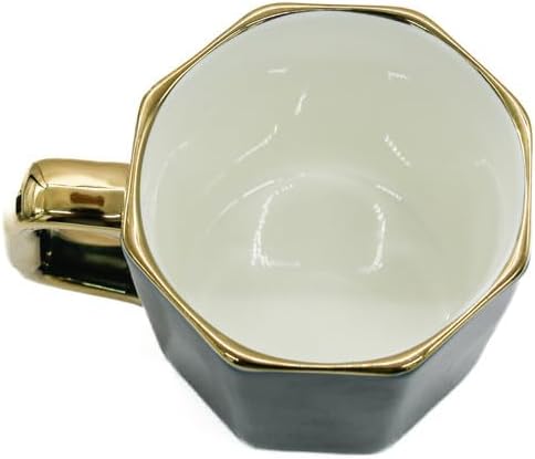 AKDC Km Ceramic Mug 380ml 18.8 X 20.8 X 29.7 Cm Green/Golden - Image 3