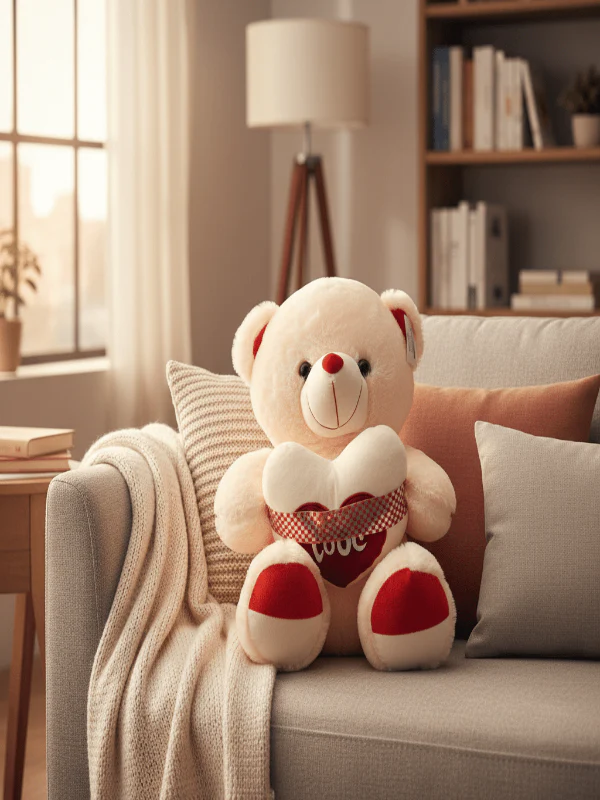 AKDC Large Cream Color Teddy Bear (50 cm) – Soft Plush Toy - Image 2