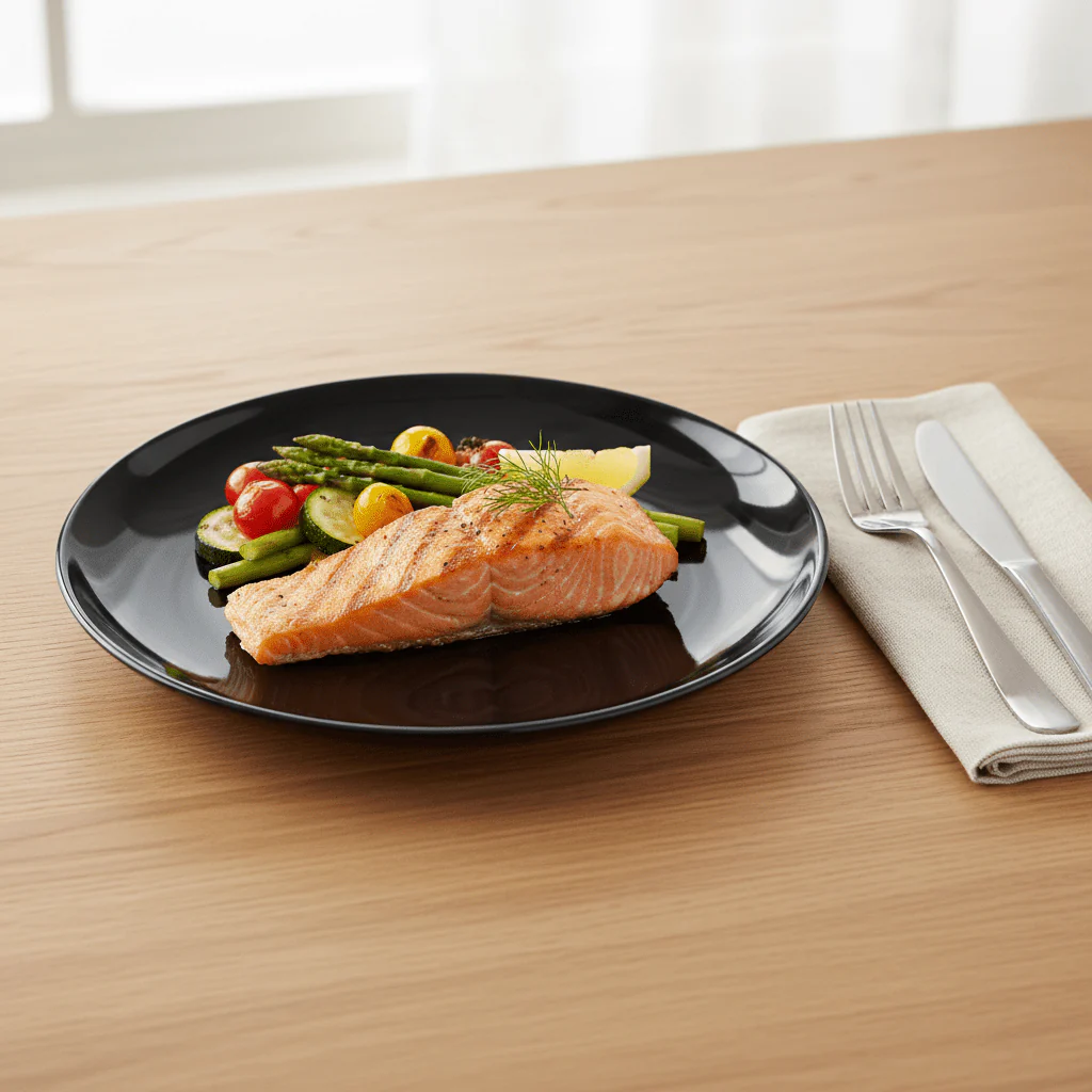 AKDC Large Plastic Dinner Plate – 24 cm (Assorted Colors) - Image 2