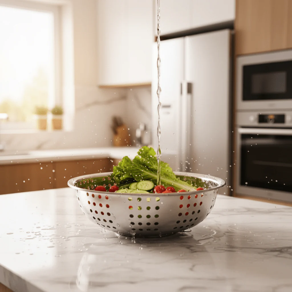 AKDC Large Stainless Steel Colander for Draining – 36 cm - Image 2