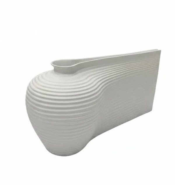AKDC Large White Hard Plastic Vase – 40×20.5 cm Strong Decorative Planter Vase
