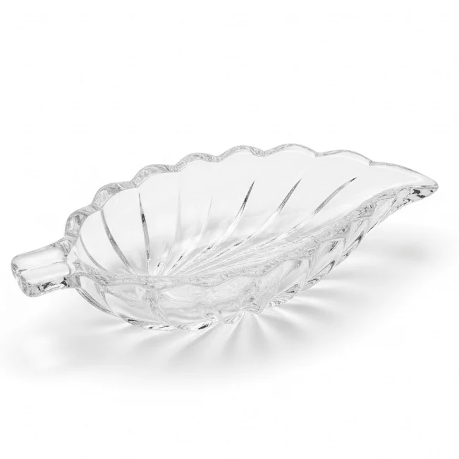 AKDC Leaf-Shaped Glass Sauce Bowl – Decorative Leaf Design Bowl for Dips, Sauces & Condiments 12×7 cm
