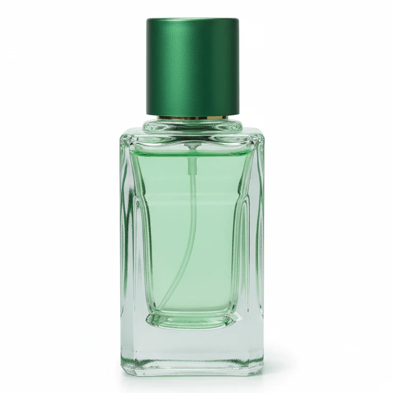 AKDC light tinted green 30ml glass perfume bottle aesthetic refillable fragrance container modern gift item