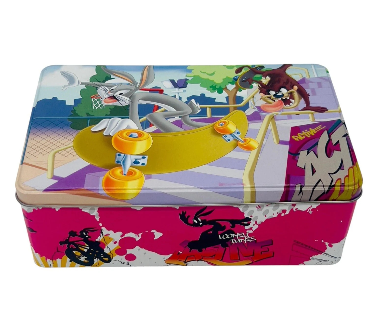 AKDC Looney Tunes Metal Canister 20cm*13cm*7.5cm, Lavender/Pink- W09805