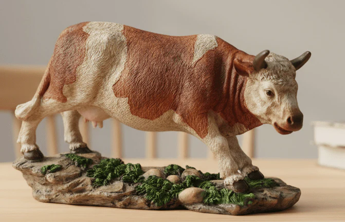 AKDC Luxury Polyresin Bull Decorative Figurine – Handcrafted Artistic Animal Sculpture for Living Room & Office Décor, 20 × 14 cm - Image 2