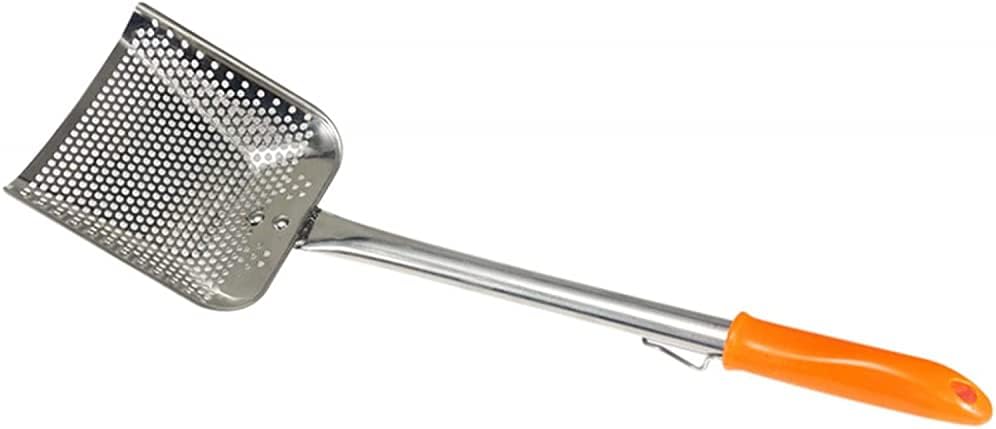 AKDC-Mavoorick Food Filter Frying Oil Spill Shovel Skimming Spoon Square Stainless Steel Skimmer for Kitchen Deep Fryer