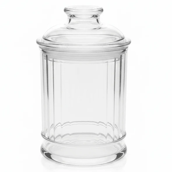 AKDC Medium Clear Acrylic Storage Canister with Lid for Food Storage and Organization 13 × 10 cm