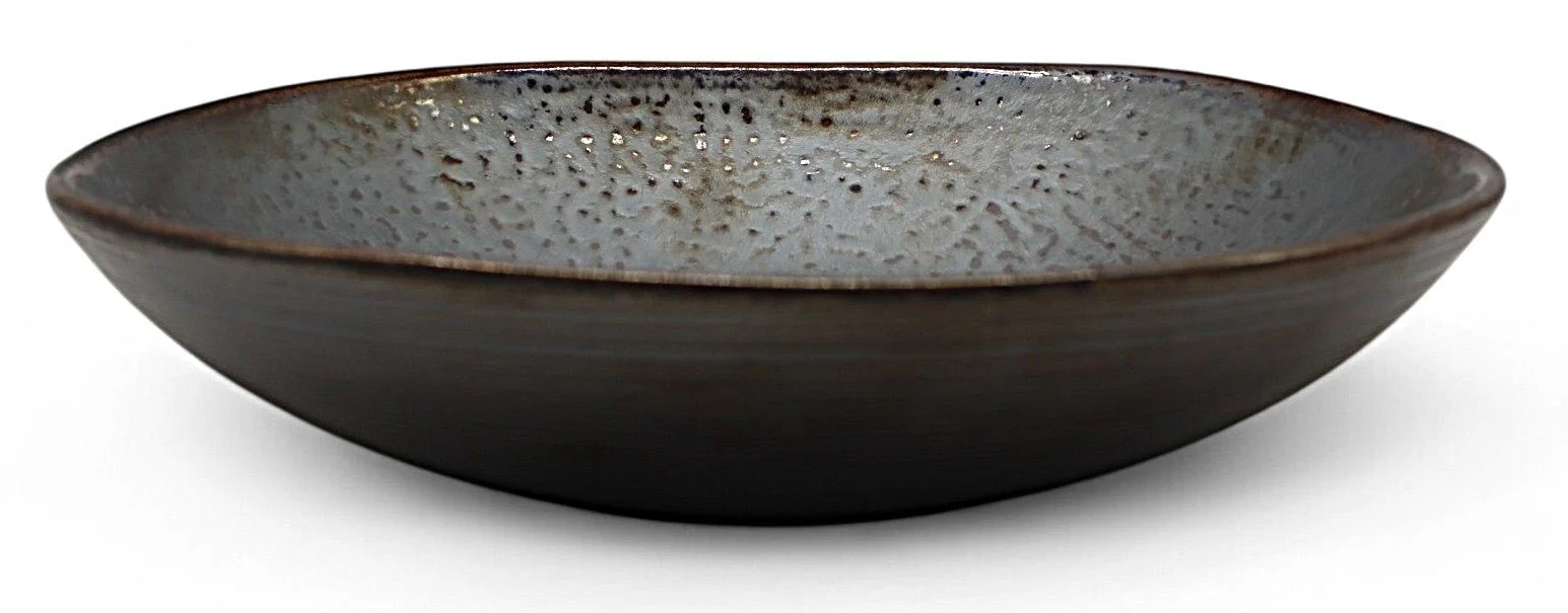 AKDC Medium Rustic Ceramic Bowl – 21×6 cm, Elegant Artisan Finish