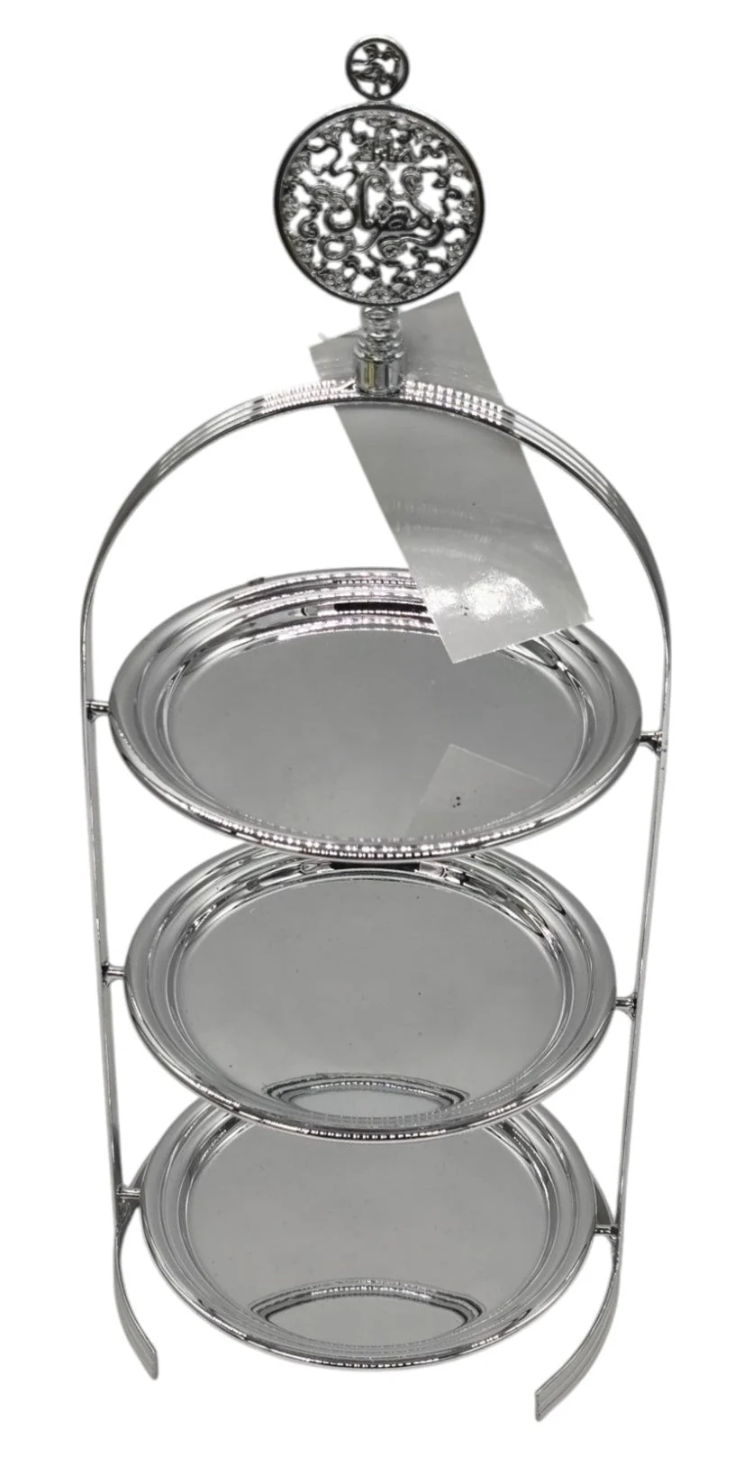 AKDC Stainless Steel 3-Tier Candy Tray 40cm*16cm, Silver - Image 2