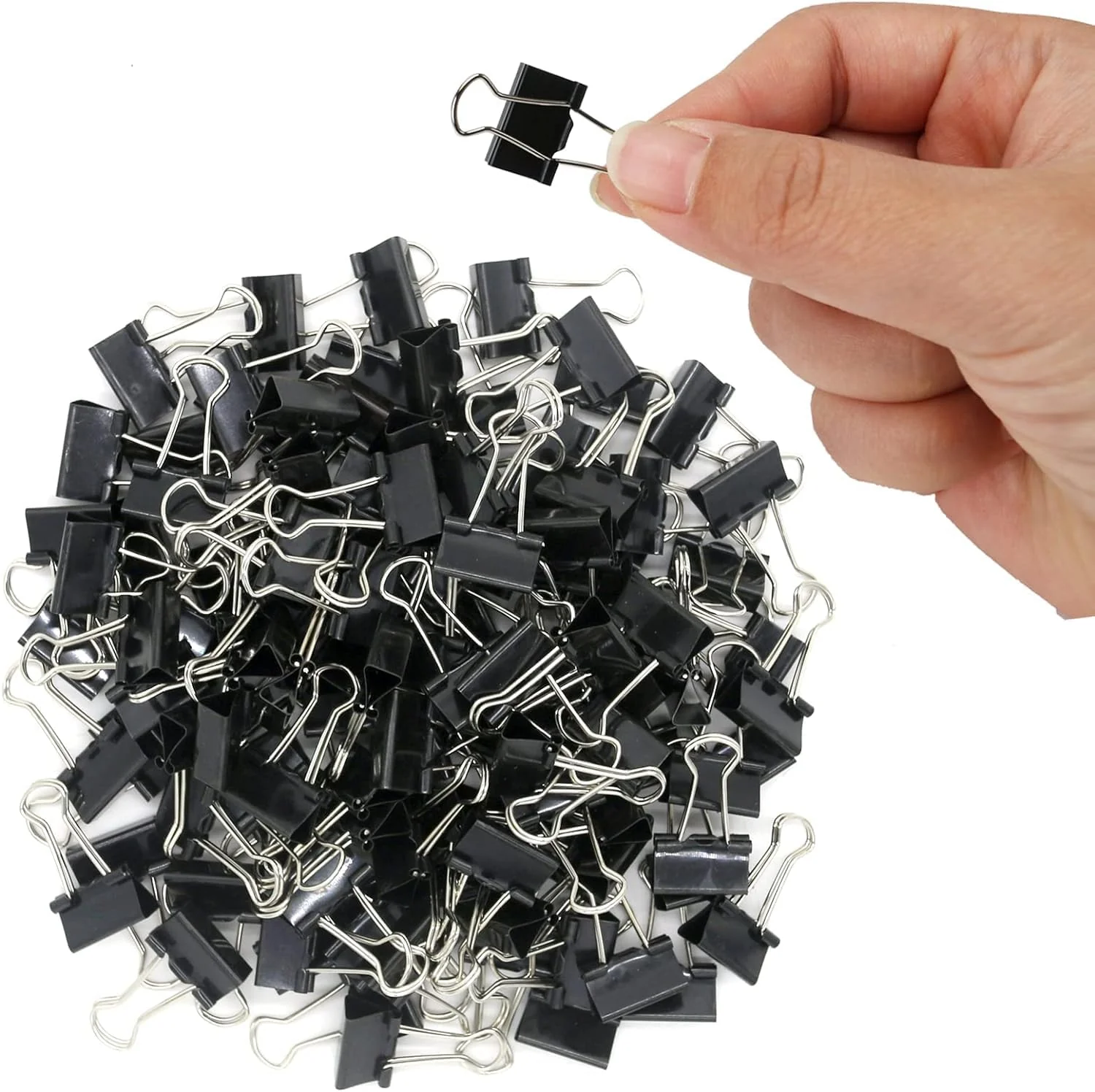 AKDC Metal Binder Clips High Quality Steel Strong Clamping Force 15mm Set Of 60pcs